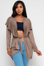 Load image into Gallery viewer, Long sleeve open cardigan with Tie Belt
