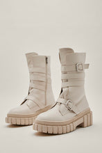 Load image into Gallery viewer, Chunky Buckle Biker Boots
